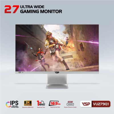 Màn hình máy tính VSP VU279Q1 | 27 inch/2K/QHD/Tấm nền IPS/165Hz White
