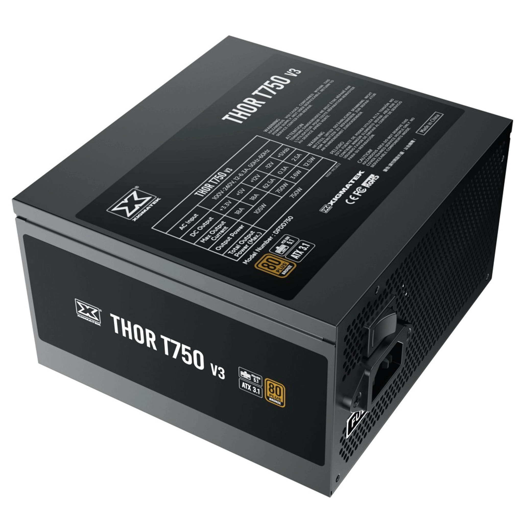 Nguồn Xigmatek Thor T750 V3 (80 PLUS BRONZE) - EN43130