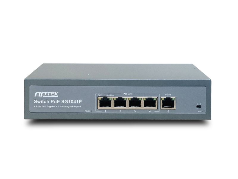 Thiết bị mạng Aptek Switch 4 Cổng POE Gigabit APTEK SG1041P