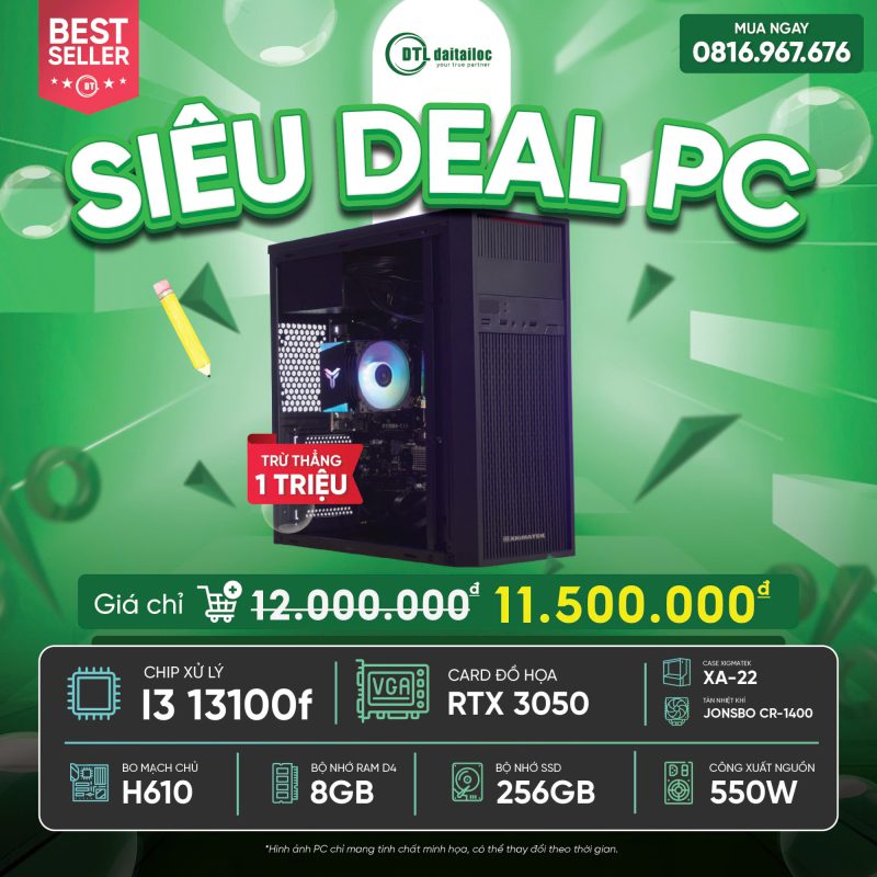 PC DTL Gaming I3 - RTX3050