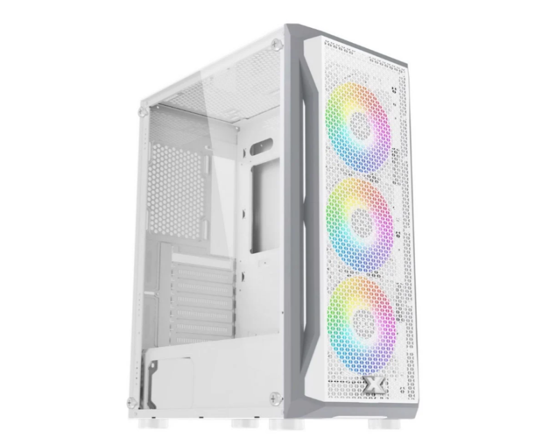 Thùng Máy Case XIGMATEK NYX Air Artic 3F EN40924 | Trắng, Kèm sẵn 3 Fan RGB