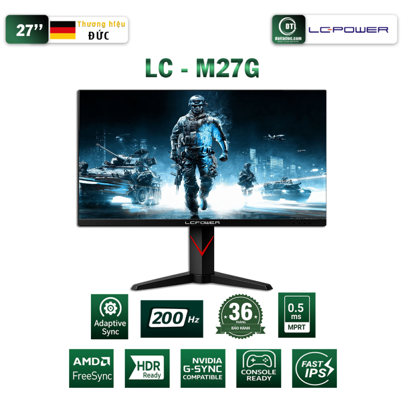 Màn hình gaming LC POWER LC-M27G 27inch FHD IPS 200Hz