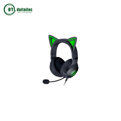Tai nghe có dây có khung choàng đầu Razer Kraken Kitty V2 - Black