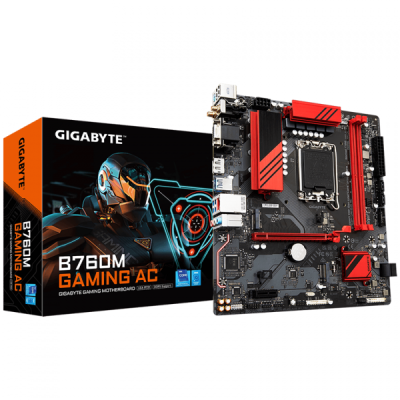 Mainboard Gigabyte B760M Gaming AC (rev. 1.x) | Intel B760, Socket 1700, Micro ATX, 2 khe DDR5
