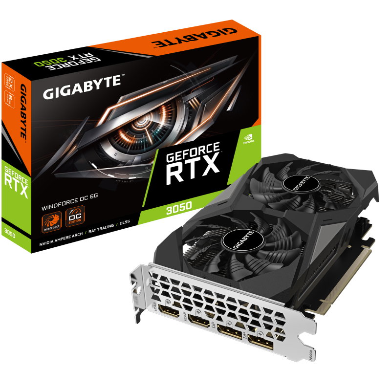Card màn hình VGA Gigabyte GeForce RTX 3050 WINDFORCE OC 6G