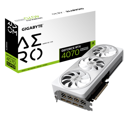 Card màn hình VGA GIGABYTE GeForce RTX 4070 SUPER AERO OC 12G (GV-N407SAERO OC-12GD)