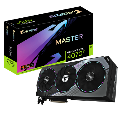 VGA Gigabyte RTX4070TI Aorus Master 12GB 3 Fan (GV-N407TAORUS M-12GD)